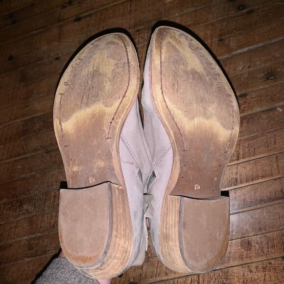 Sam Edelman beige side zippers 8.5 ankle booties - Picture 2 of 4